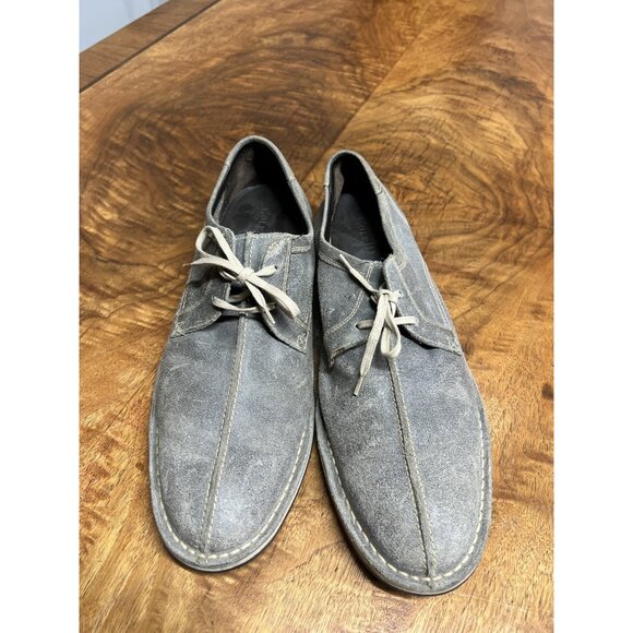 Vtg Cole Haan Men's 10.5 C10104 Distressed Split Toe Gray Lace-Up Oxford Shoes - Picture 4 of 9